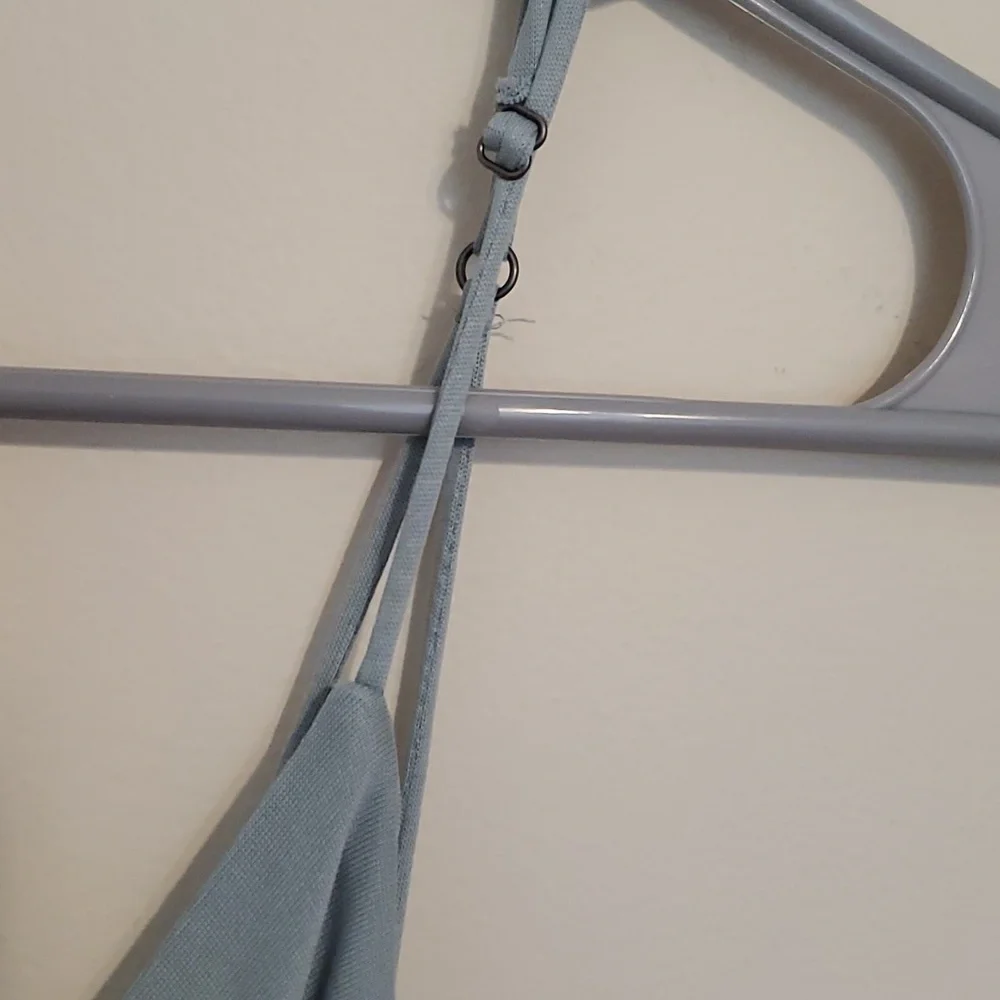 Silence and Noise bluish green spaghetti strap Romper - Picture 3 of 10